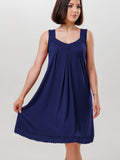 Nightgown features lace detailing along the neckline and hem