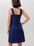 Nightgown features lace detailing along the neckline and hem