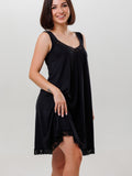 Nightgown features lace detailing along the neckline and hem