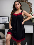 Elegant Nightgown Sleeveless With Lace Trim