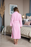 Womens Plush Fleece Robe Long Fluffy Spa Bathrobe Soft Sleepwear